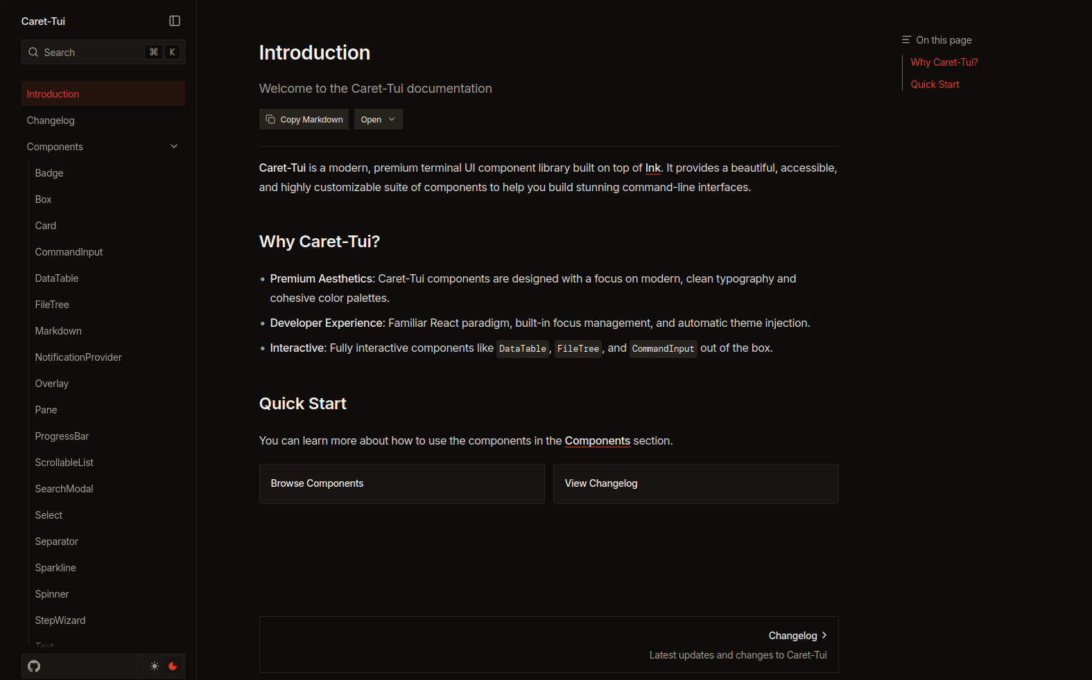 Un site de documentation
